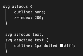 CSS fixes for the SVG's focus style