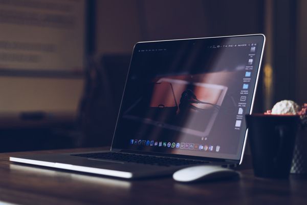 laptop on desk