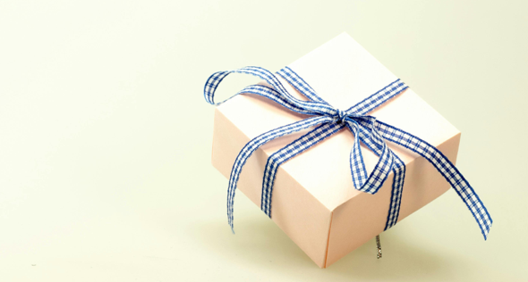 Small gift with a bow